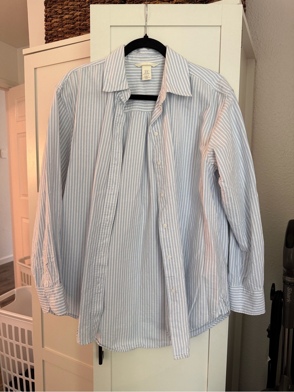 H&M Light Blue & White Striped Women’s Button-Down Shirt